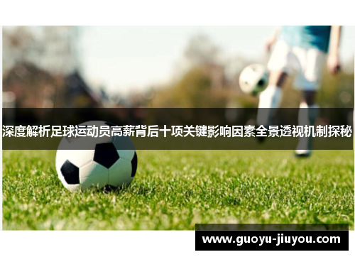 深度解析足球运动员高薪背后十项关键影响因素全景透视机制探秘